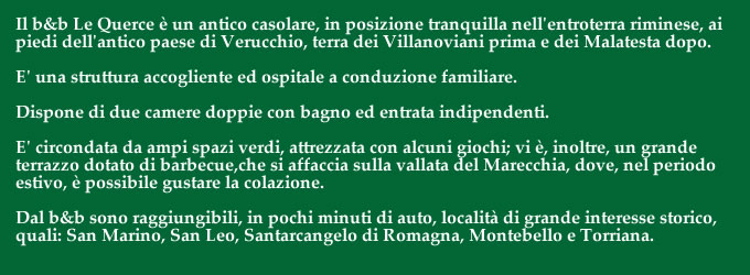 descrizione b&b